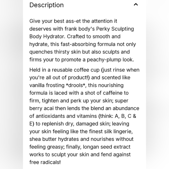 Frank Body Perky Sculpting Body Hydrator Full Size 7.44 FL. OZ - Picture 12 of 16